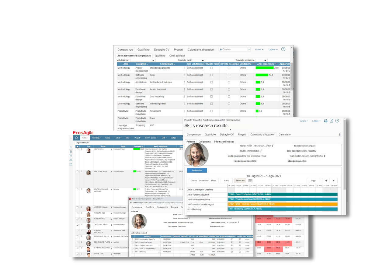 screenshot of EcosAgile Project & Timesheet